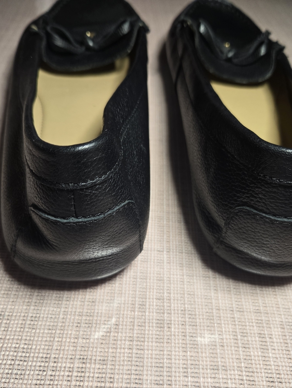 Michael Kors Black Leather Slip-On Loafers